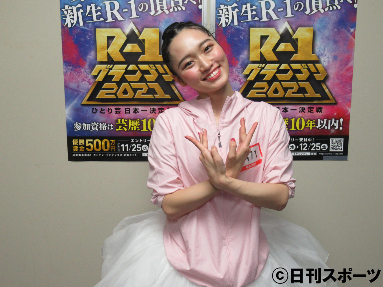 「R－1グランプリ2021」1回戦に出場した松浦景子（撮影・星名希実）