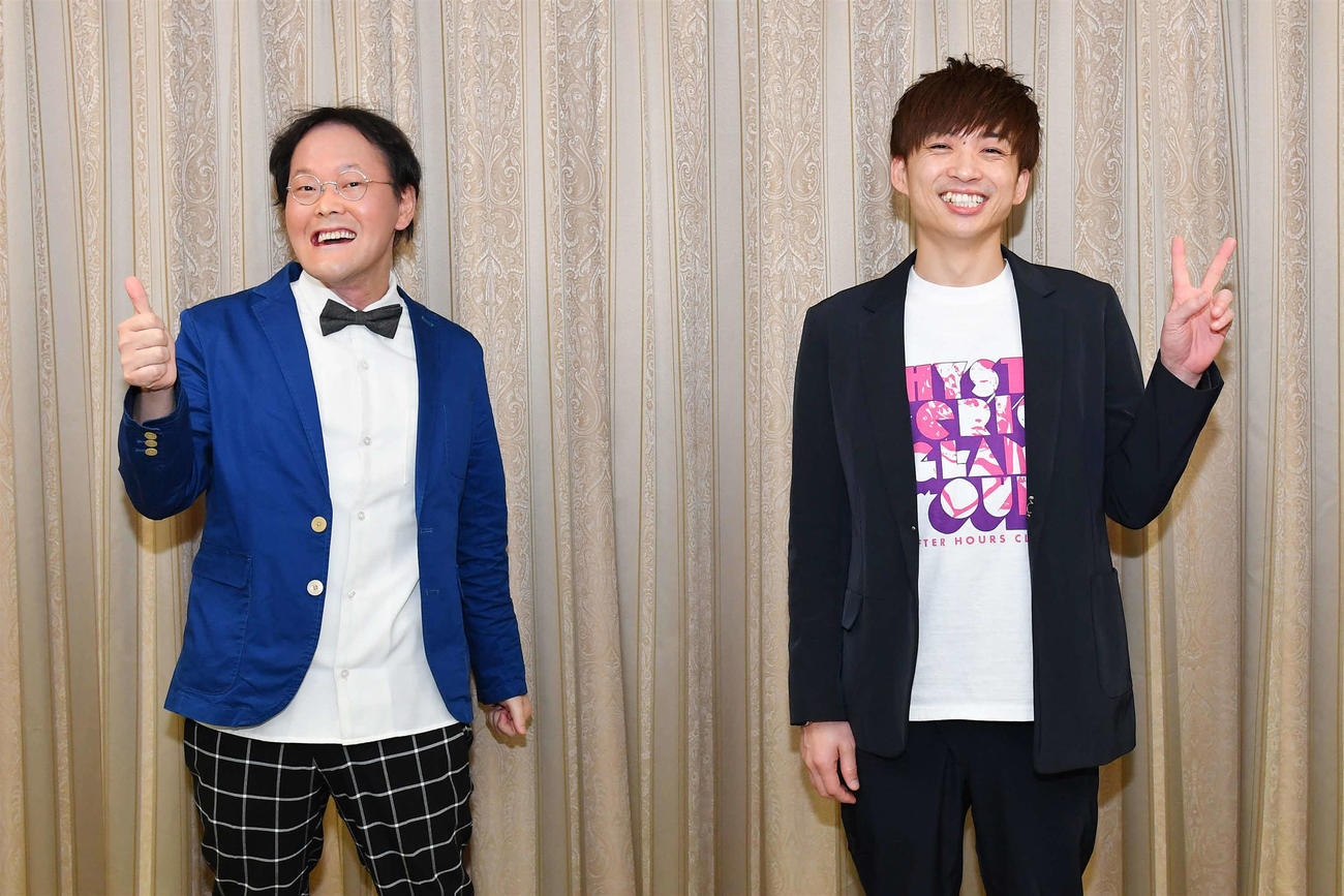 リモート会見に出席したアインシュタインの稲田直樹（左）と河井ゆずる