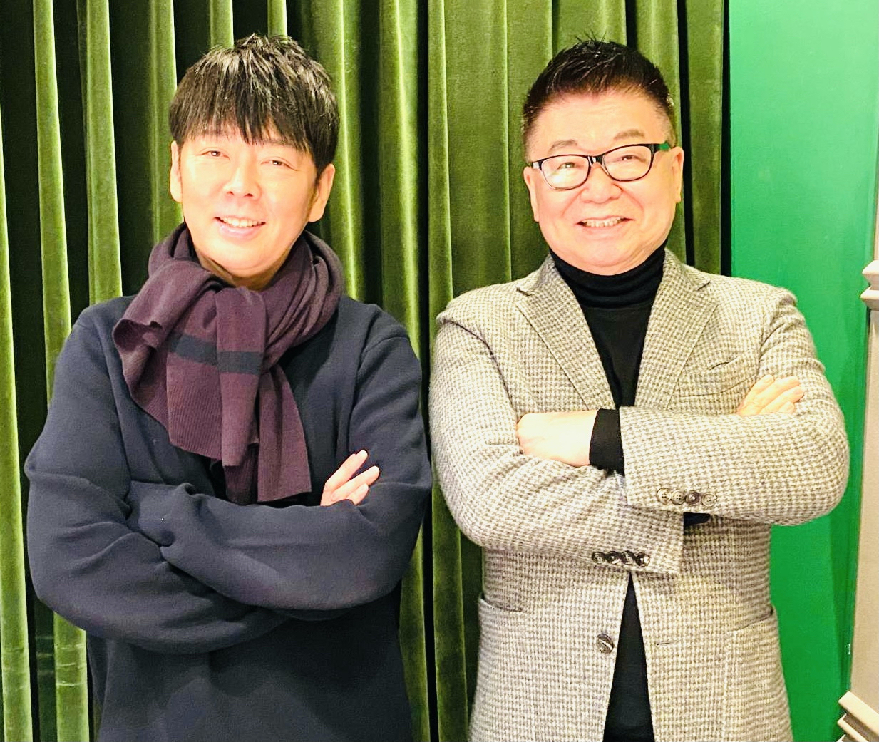 クリエーティブディレクター佐藤可士和氏（左）と生島ヒロシ
