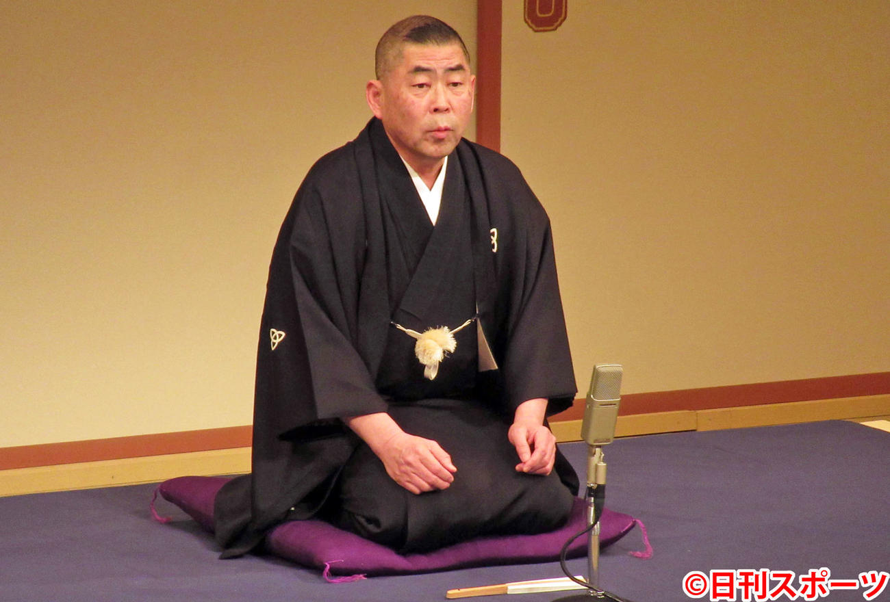 京都・南座で「古希記念　桂南光独演会　南光亭」を行った桂南光（撮影・星名希実）