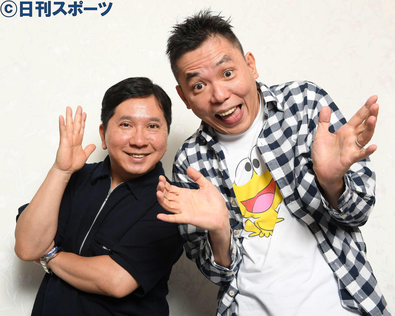 爆笑問題の田中裕二（左）と太田光（19年9月撮影）