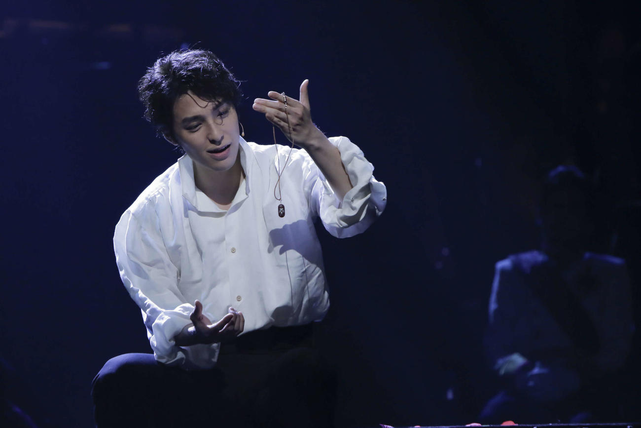 ミュージカル「The　Illusionist－イリュージョニスト－」の公開稽古を行った海宝直人
