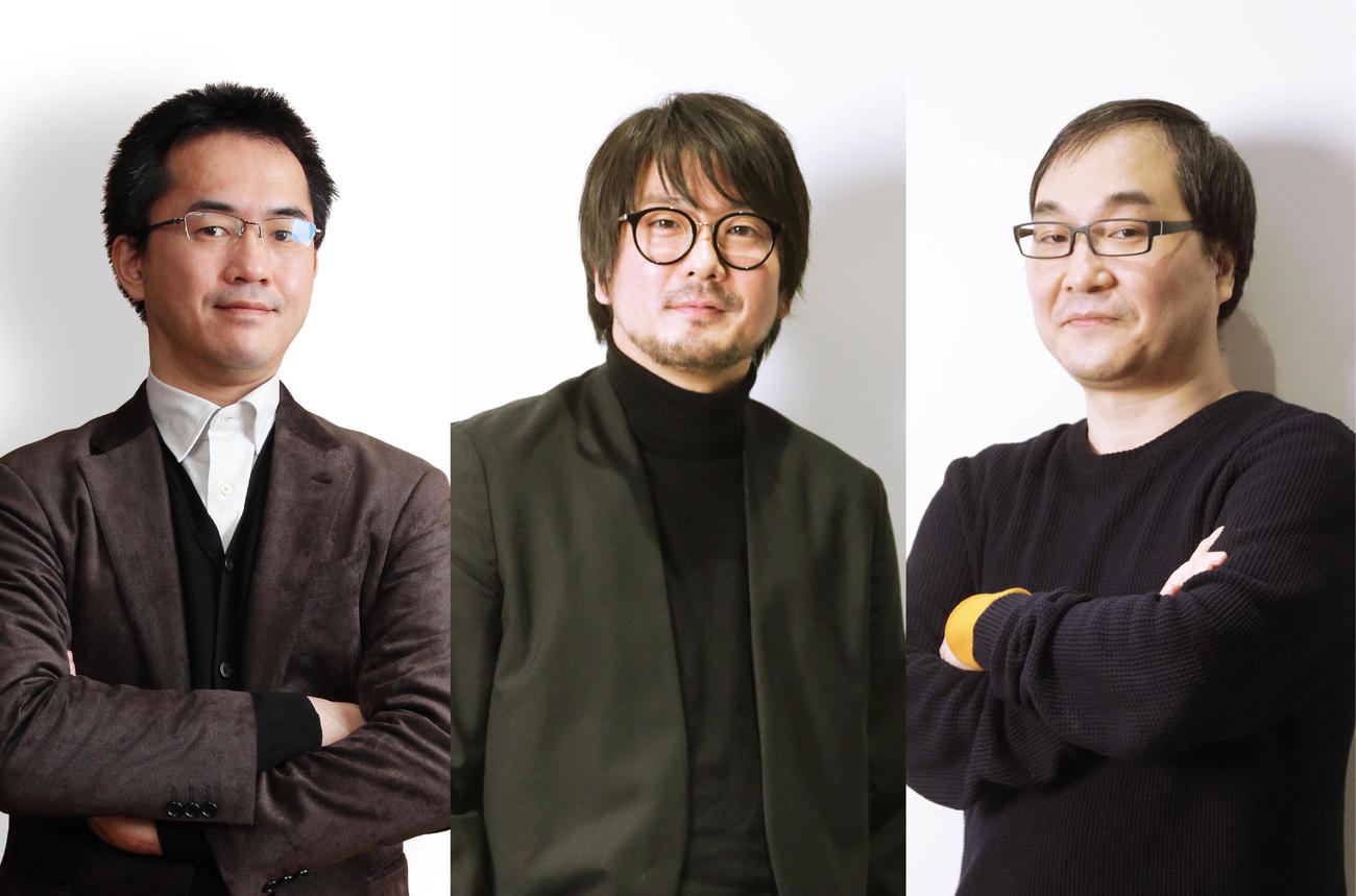 「BATTLE　OF　TOKYO」が特集される「ダ・ヴィンチ」で鼎談（ていだん）を行った、左から月島総記氏、平沼紀久、佐藤大氏