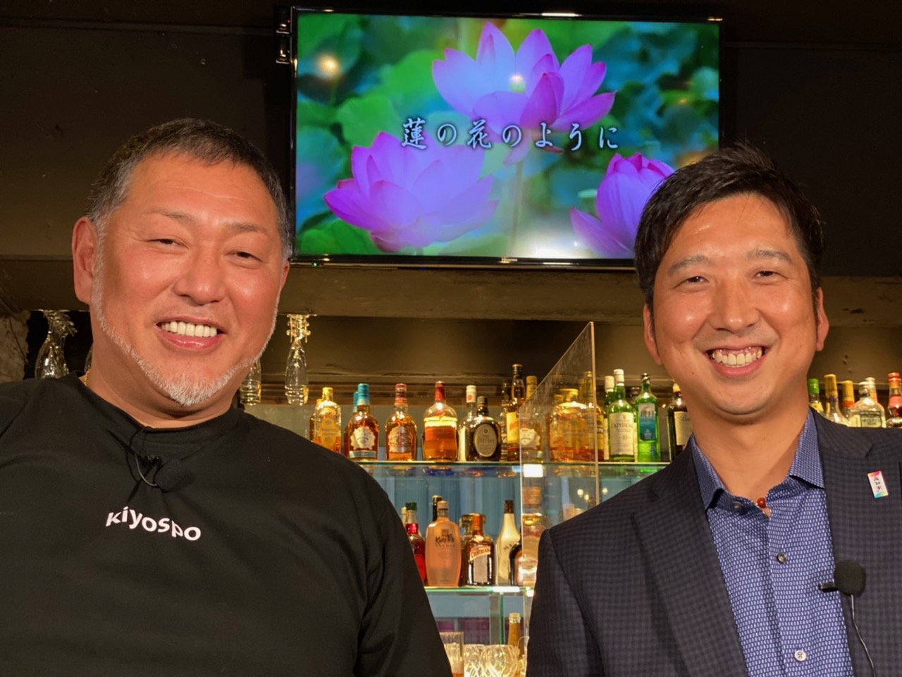 清原和博氏（左）のYouTubeチャンネルに出演した藤川球児氏