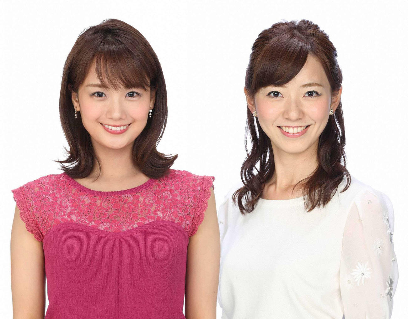フジテレビおうち応援プロジェクト「デジタル紙芝居」で朗読に初挑戦する内田嶺衣奈アナウンサー（右）と井上清華アナウンサー（左）（C）フジテレビ