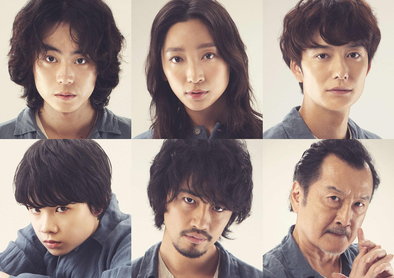 映画「CUBE」に出演する上段左から菅田将暉、杏、岡田将生、下段左から田代輝、斎藤工、吉田鋼太郎（C）2021「CUBE」製作委員会