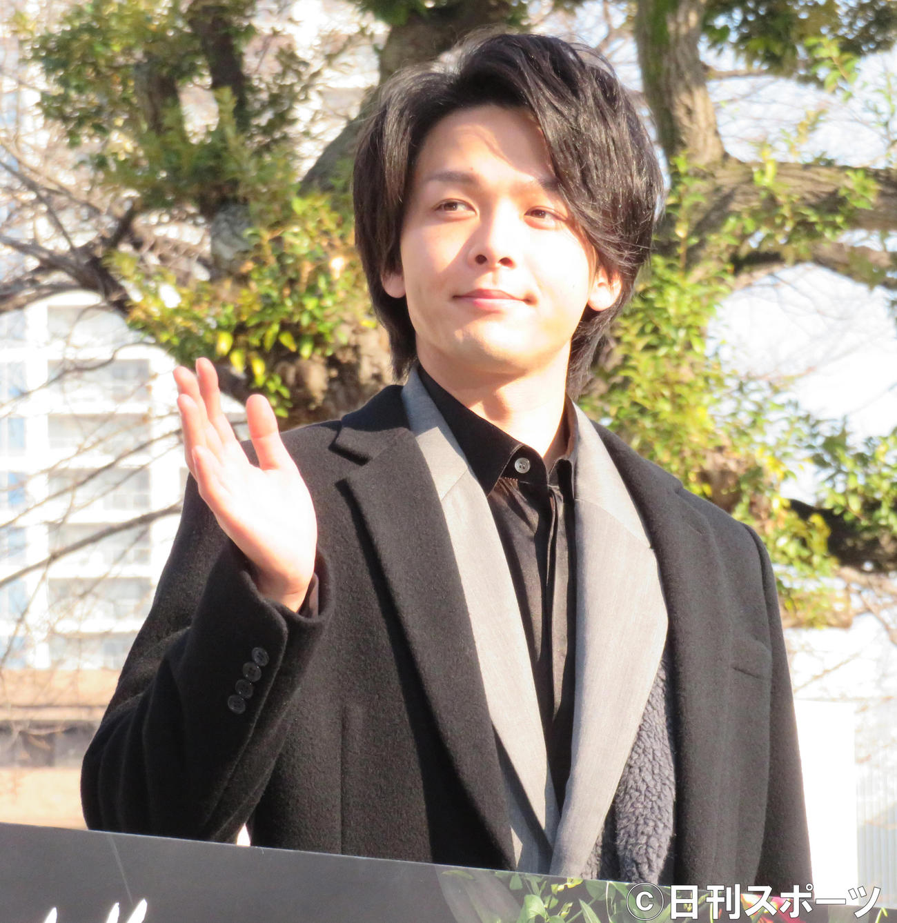 映画「ファーストラヴ」公開直前イベントに出席した中村倫也（撮影・佐藤勝亮）