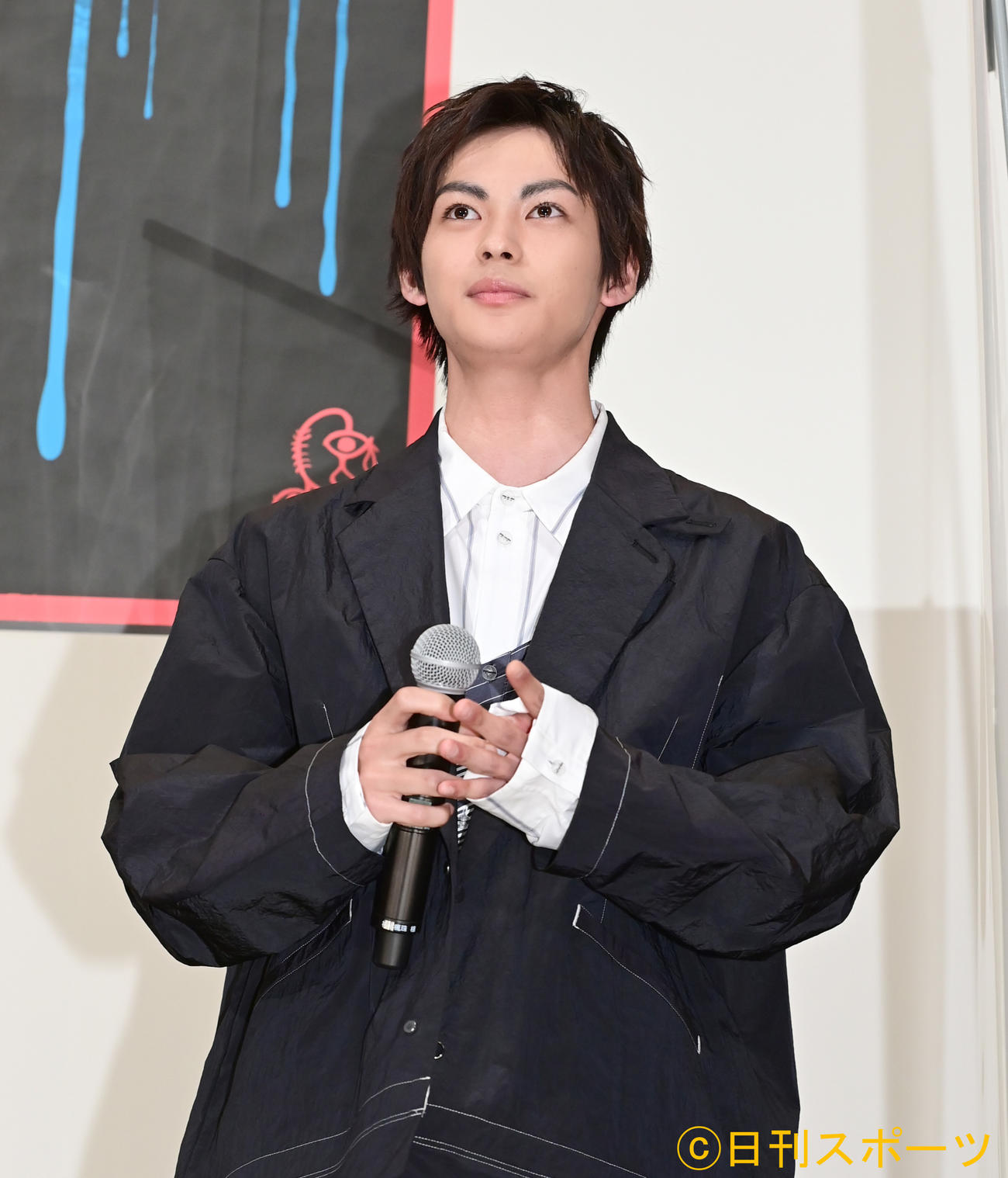 映画「樹海村」初日舞台あいさつに臨む神尾楓珠（撮影・小沢裕）