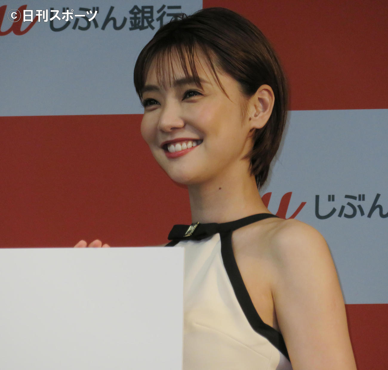 イベントに登壇した倉科カナ（撮影・佐藤勝亮）