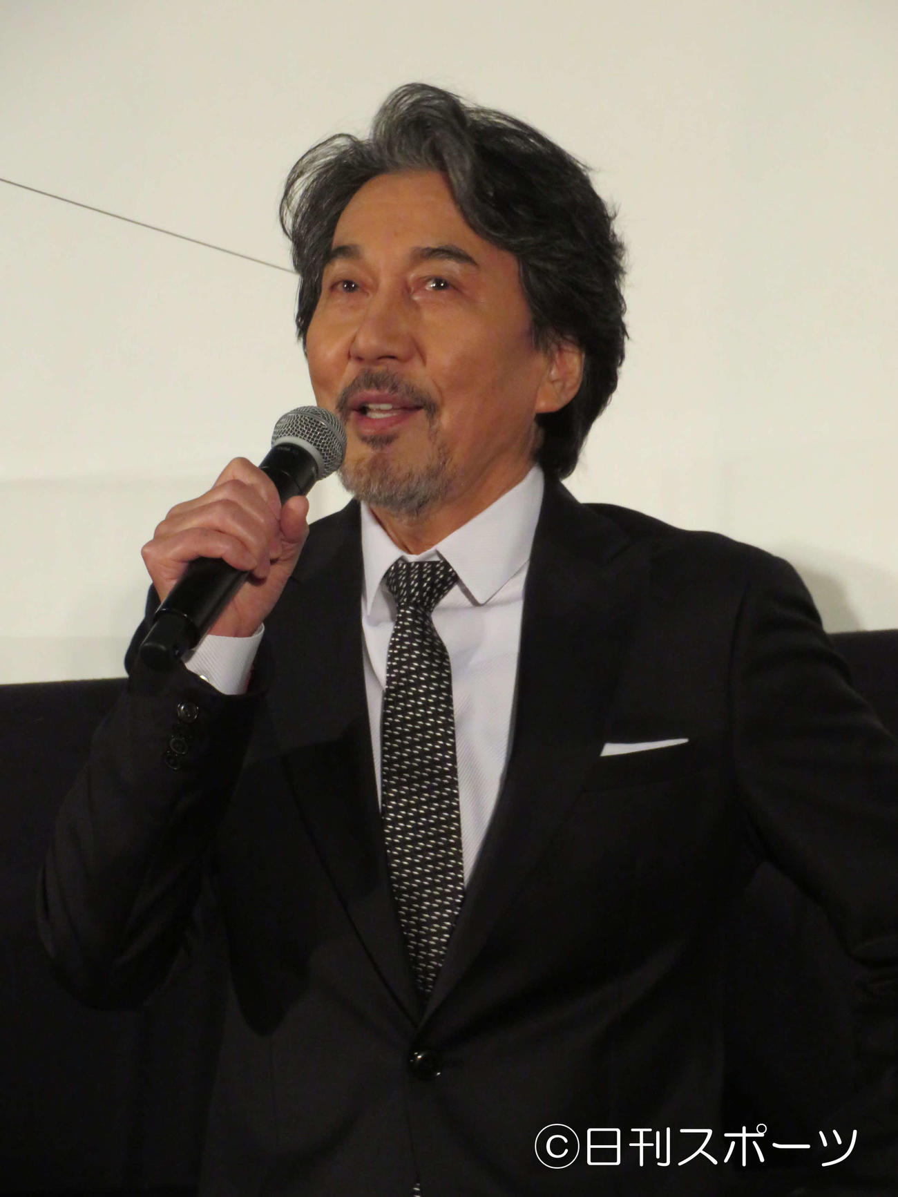 映画「すばらしき世界」初日舞台あいさつに登壇した役所広司（撮影・村上幸将）