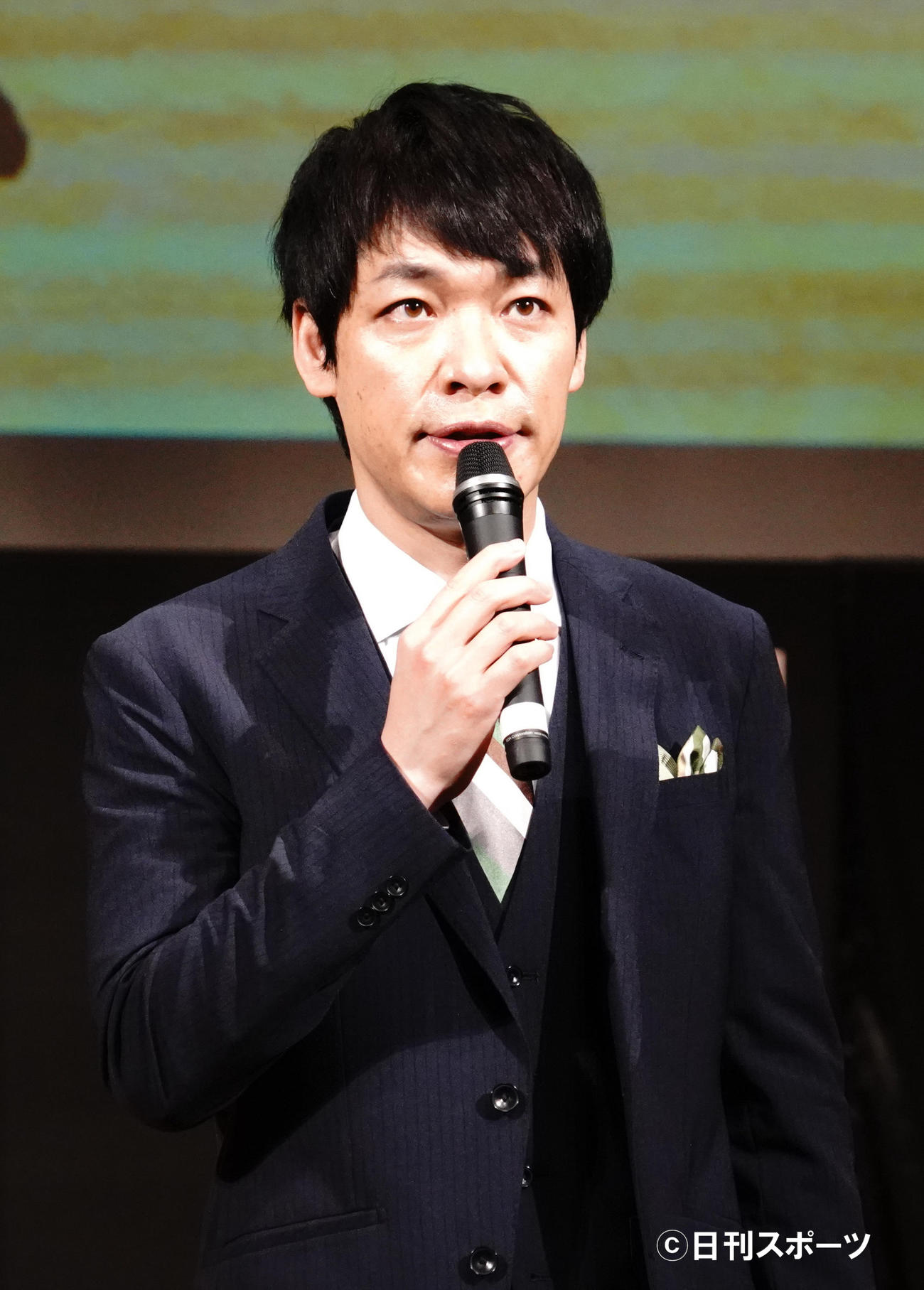 日蓮聖人降誕800年日蓮宗記念事業記者発表会に出席した麒麟川島明（撮影・佐藤成）