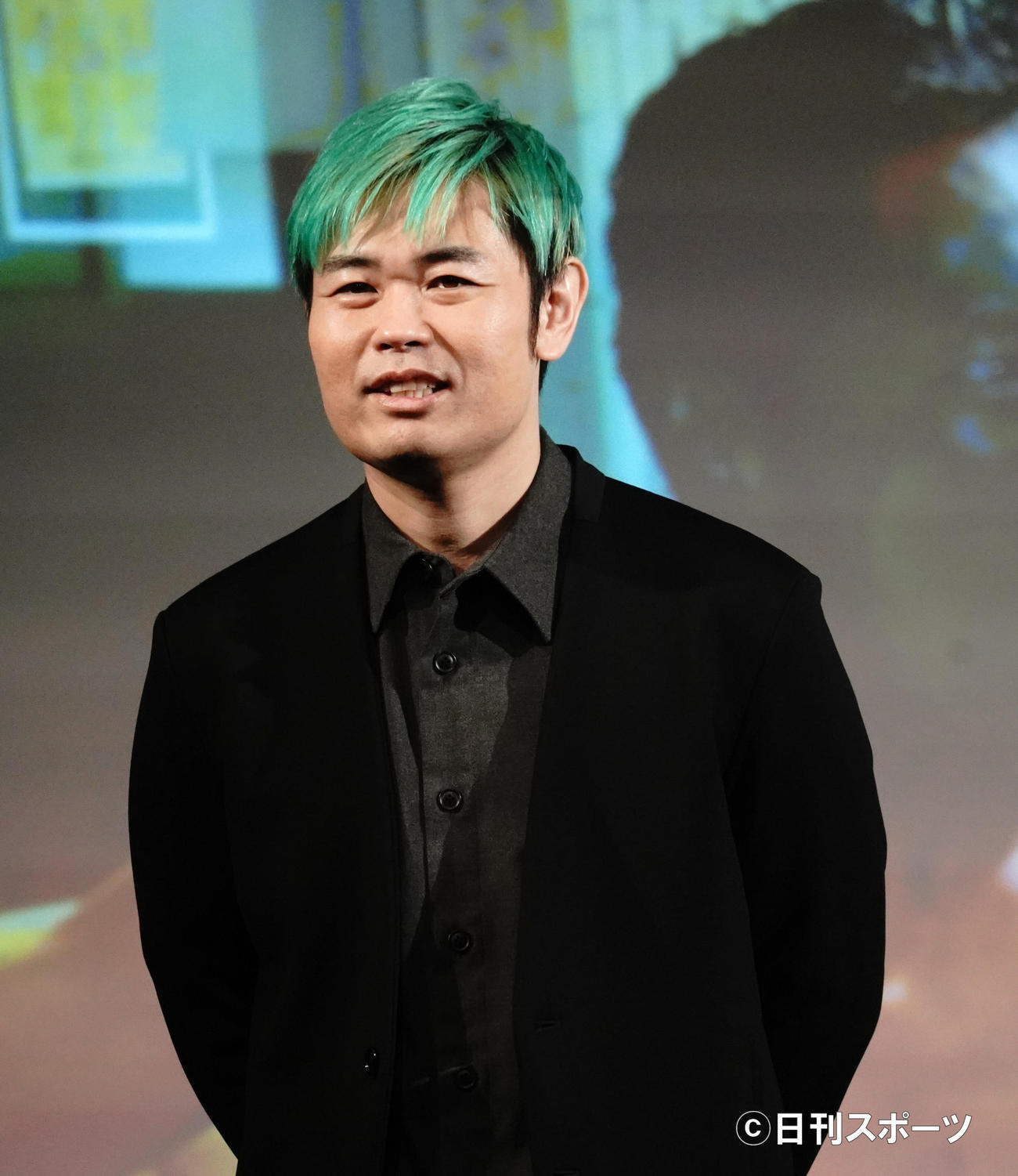 映画「半径1メートルの君　上を向いて歩こう」完成記念会見に出席した品川庄司品川ヒロシ（撮影・佐藤成）