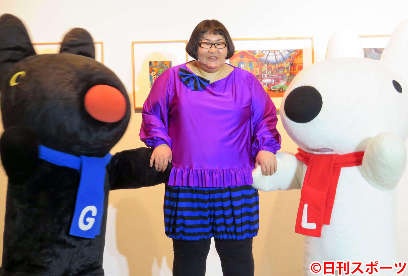 「日本デビュー20周年記念　リサとガスパールのおもいで展」のオープニングイベントに出席した安藤なつ（撮影・三須佳夏）