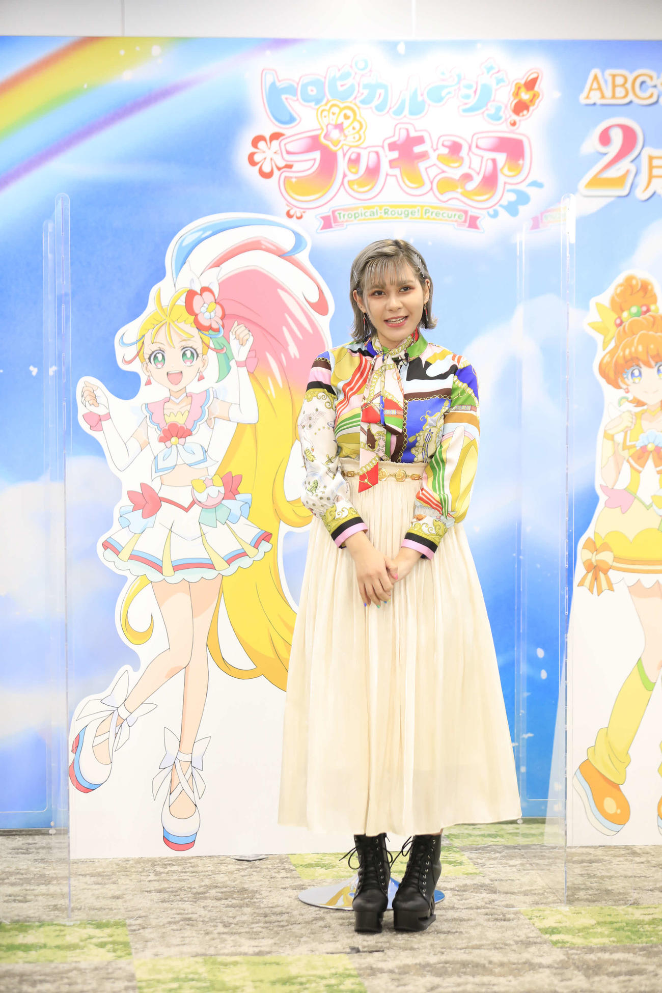 テレビ朝日系アニメ「トロピカル～ジュ！プリキュア」のお披露目会見に出席したファイルーズあい