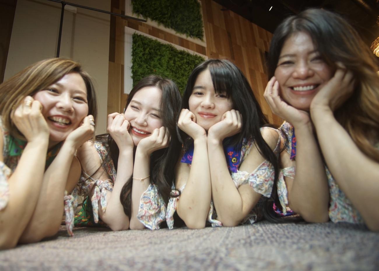 「ゆいがーる」の、左からSHOKO、AYANE、COCONA、MIZUNO