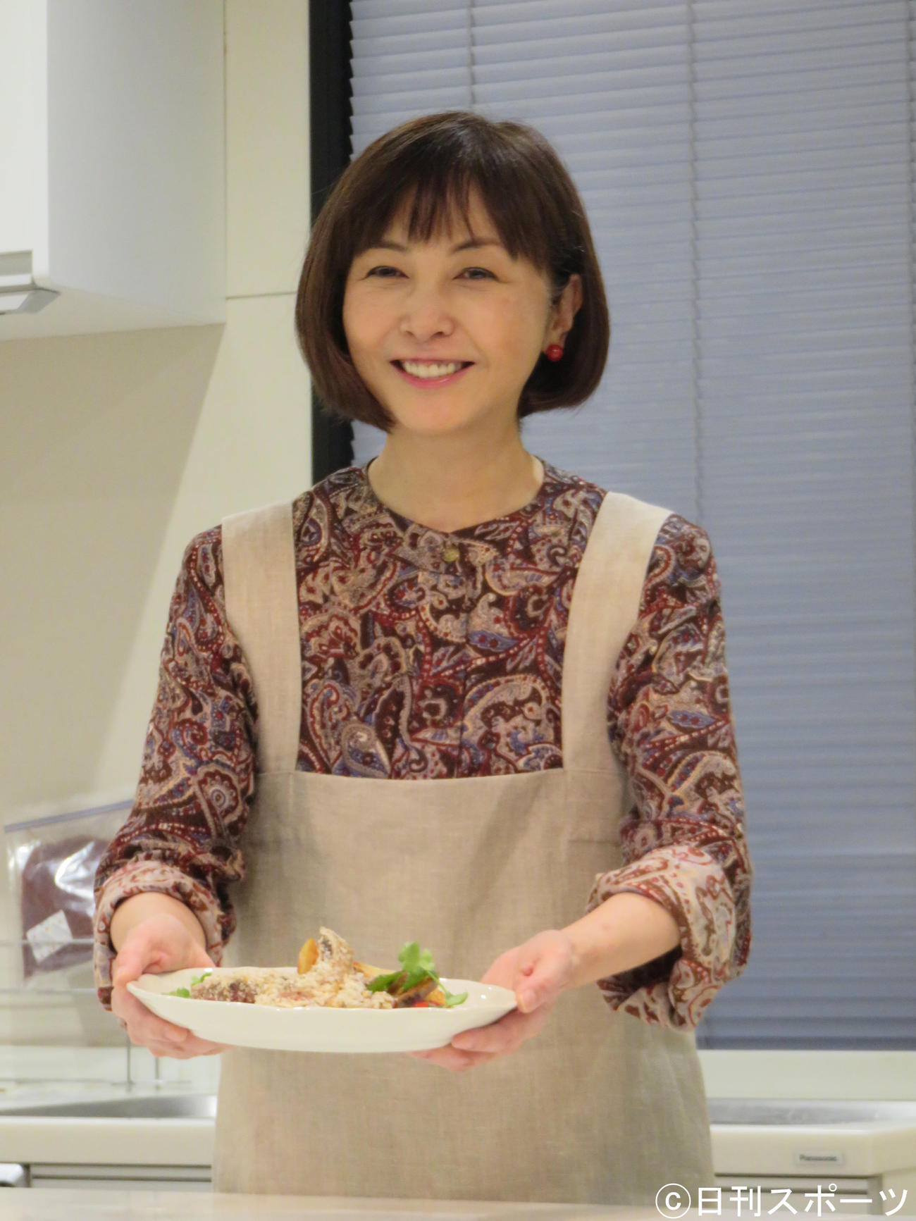 温活料理を教える「温活調理講座」を開催した麻木久仁子