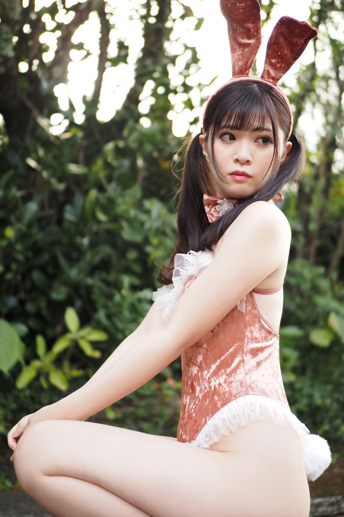 かわいいバニー姿のねむ部長