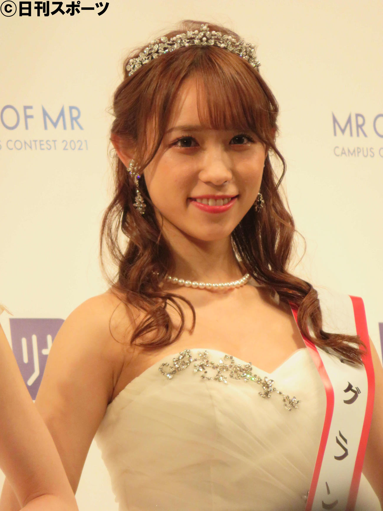 「MISS OF MISS CAMPUS QUEEN CONTEST 2021 supported by　リゼクリニック」で準グランプリを受賞した山本瑠香さん（撮影・三須佳夏）