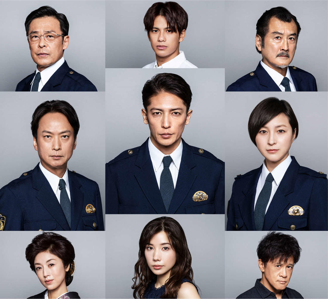 テレビ朝日系ドラマ「桜の塔」に主演する玉木宏（中央）。共演は左上から時計回りに光石研、森崎ウィン、吉田鋼太郎、広末涼子、橋本じゅん、仲里依紗、高岡早紀、椎名桔平