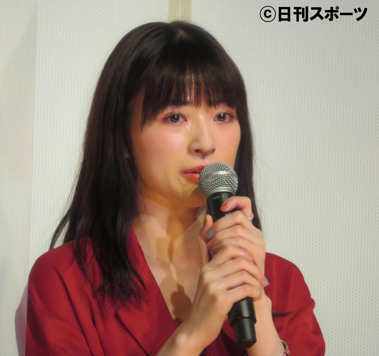 舞台あいさつに出席した優希美青（撮影・三須佳夏）