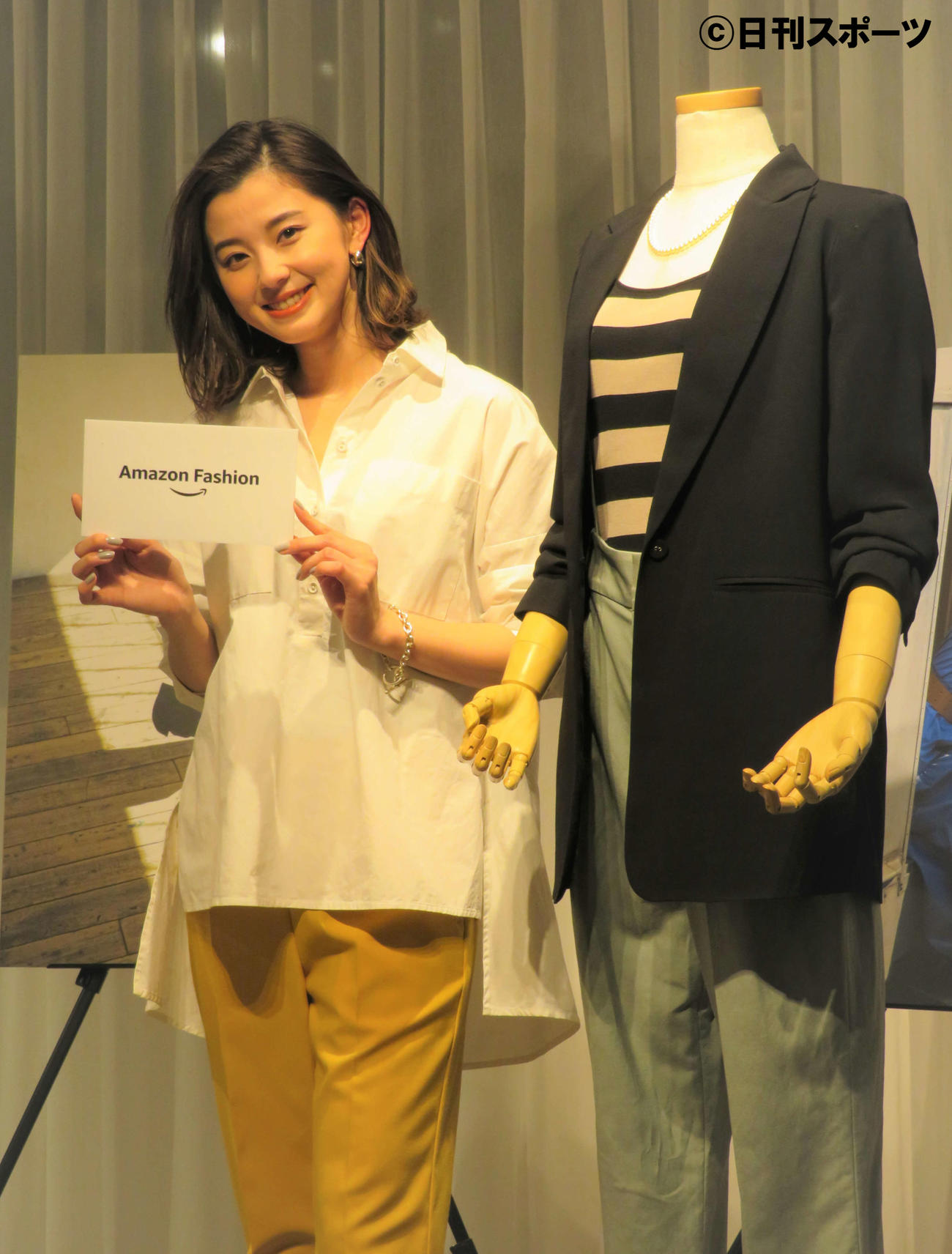 「Amazon　The　Drop」のデビューイベントを行った朝比奈彩（撮影・三須佳夏）