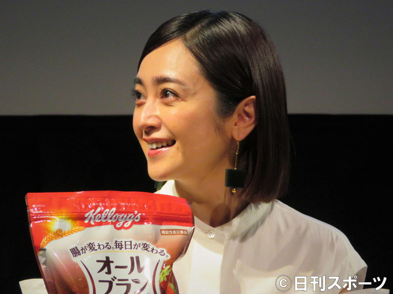 「腸能力アップチャレンジ」記者発表会に出席した安達祐実（撮影・三須佳夏）