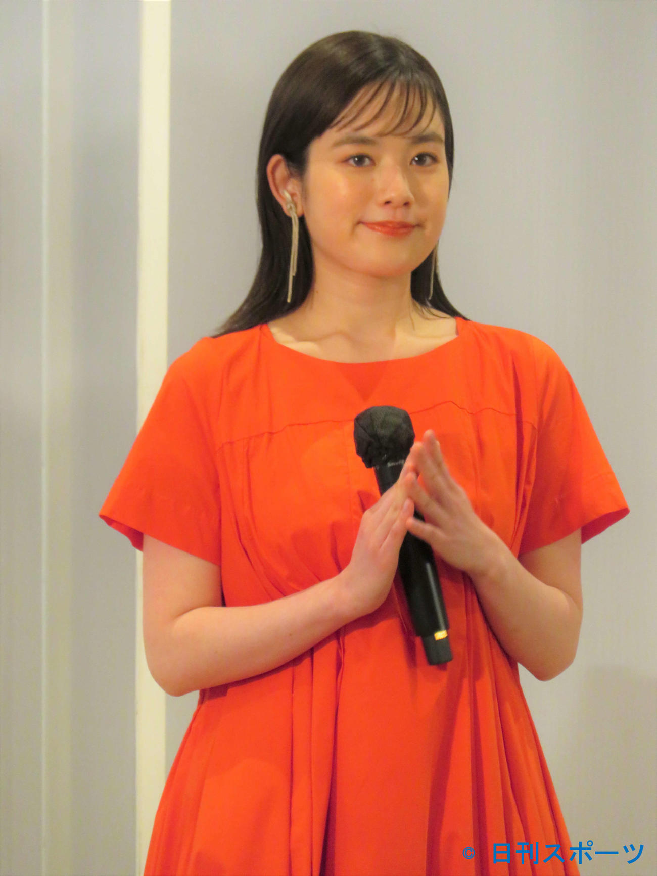 映画「幕が下りたら会いましょう」の製作発表会に出席した筧美和子（撮影・三須佳夏）