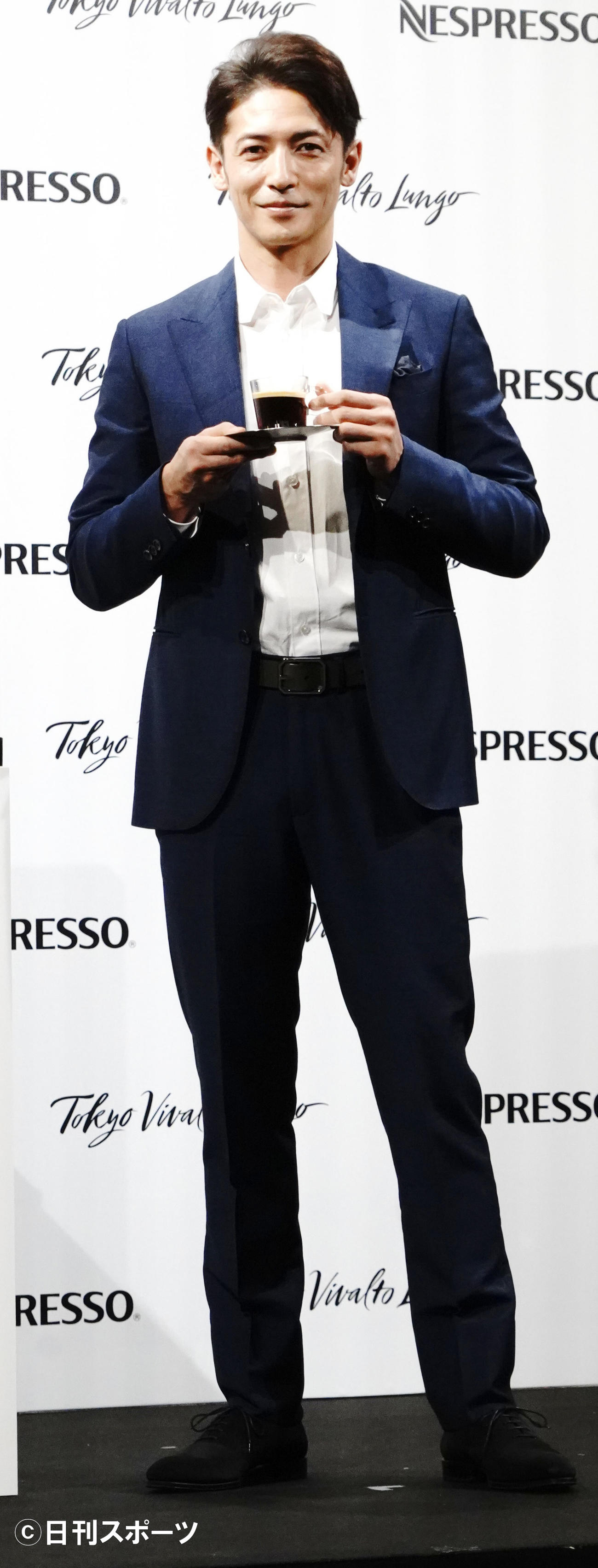 発表会に出席した玉木宏（撮影・佐藤成）