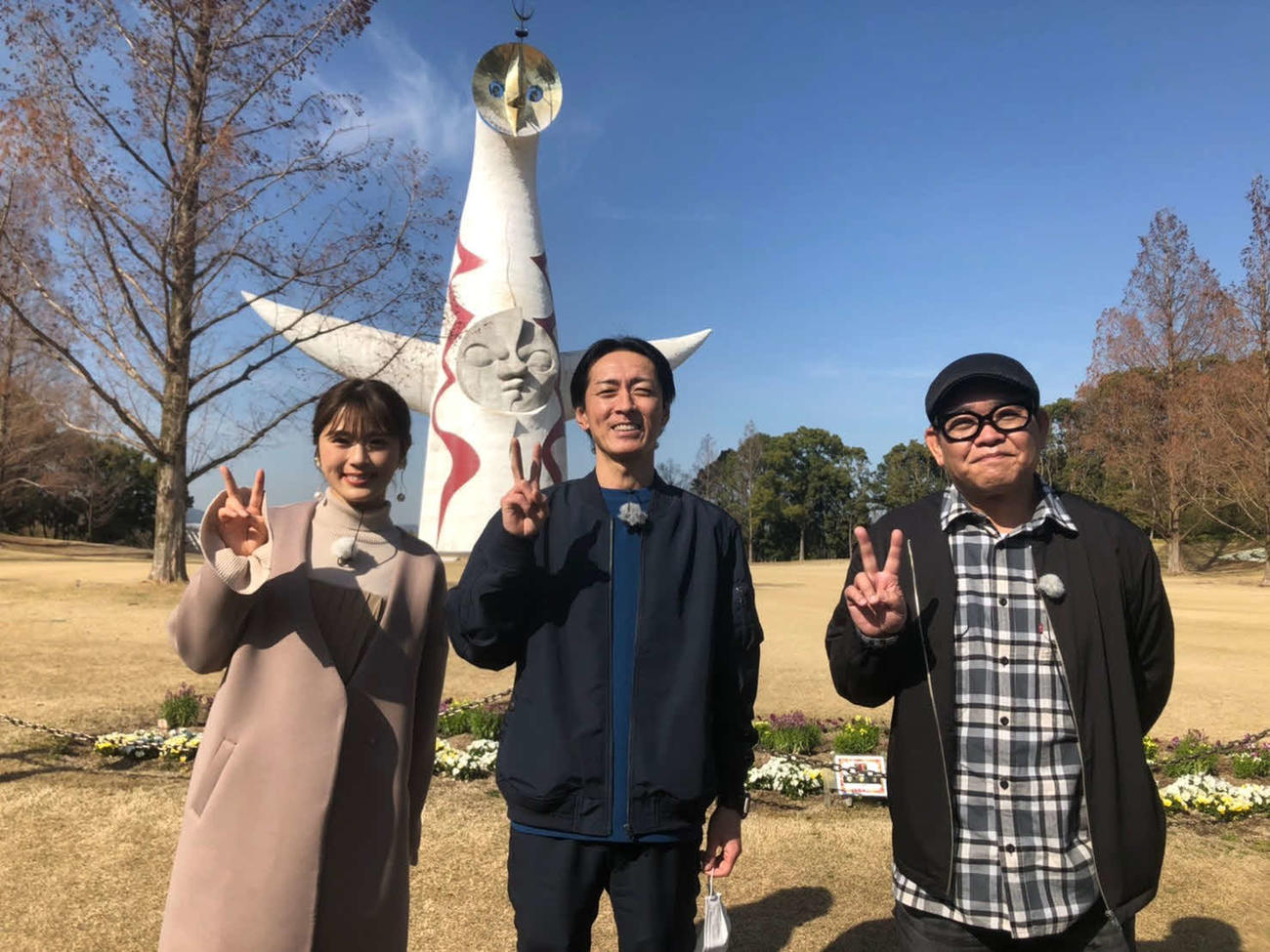 「ナイナイ矢部の知らないやべ～関西」に出演するナインティナイン矢部浩之（中央）兵動大樹（右）NMB48渋谷凪咲（左）（NHK提供）