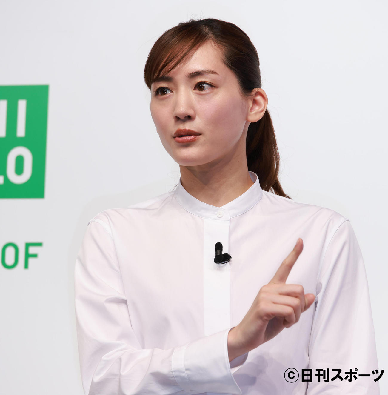 ユニクロLifeWearスペシャルアンバサダーの綾瀬はるか（撮影・中島郁夫）