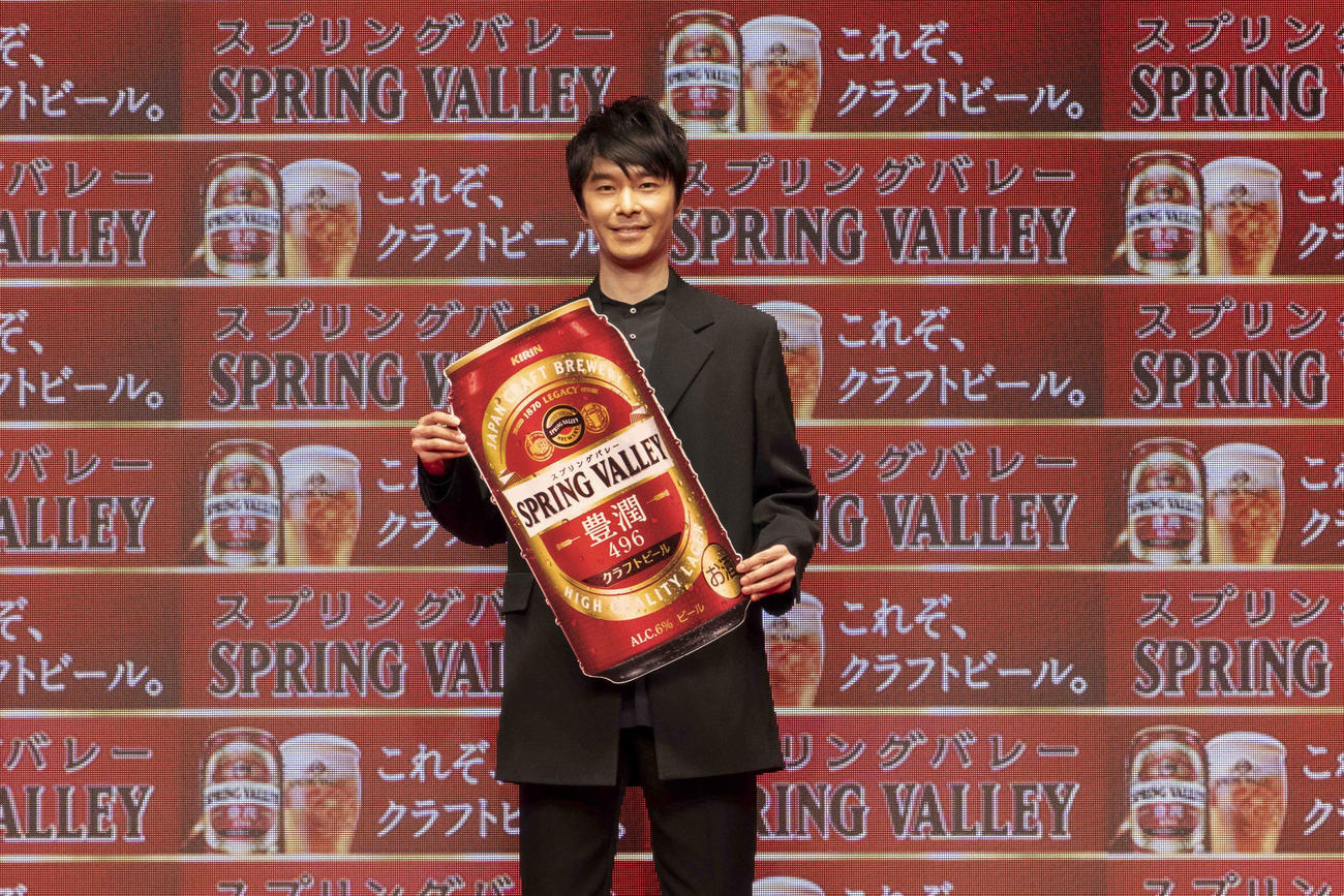 キリンのクラフトビール「スプリングバレー発売記念発表会」に出席した長谷川博己