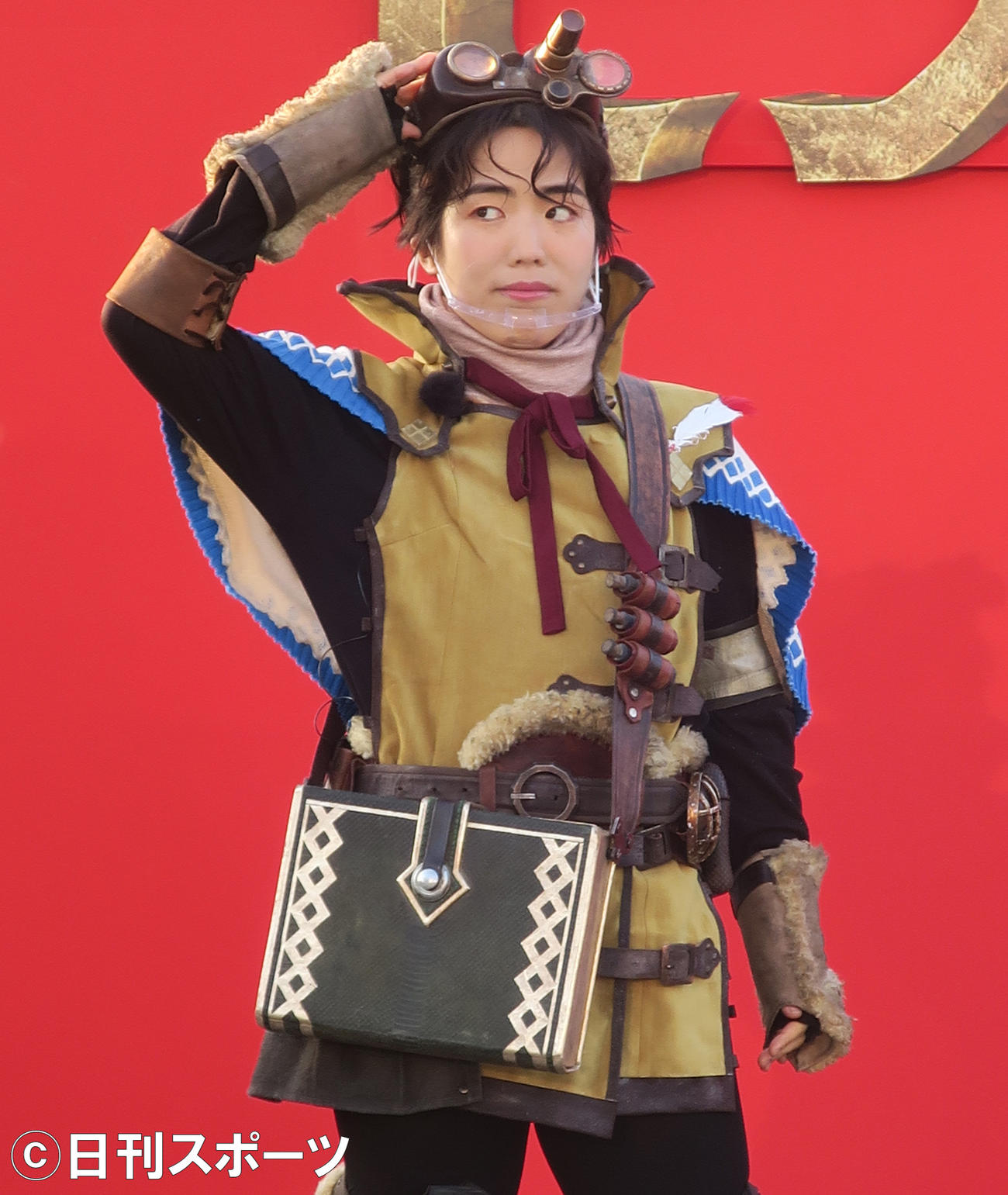 映画「ミンスターハンター」のPRイベントでポーズをとるゆりやんレトリィバァ