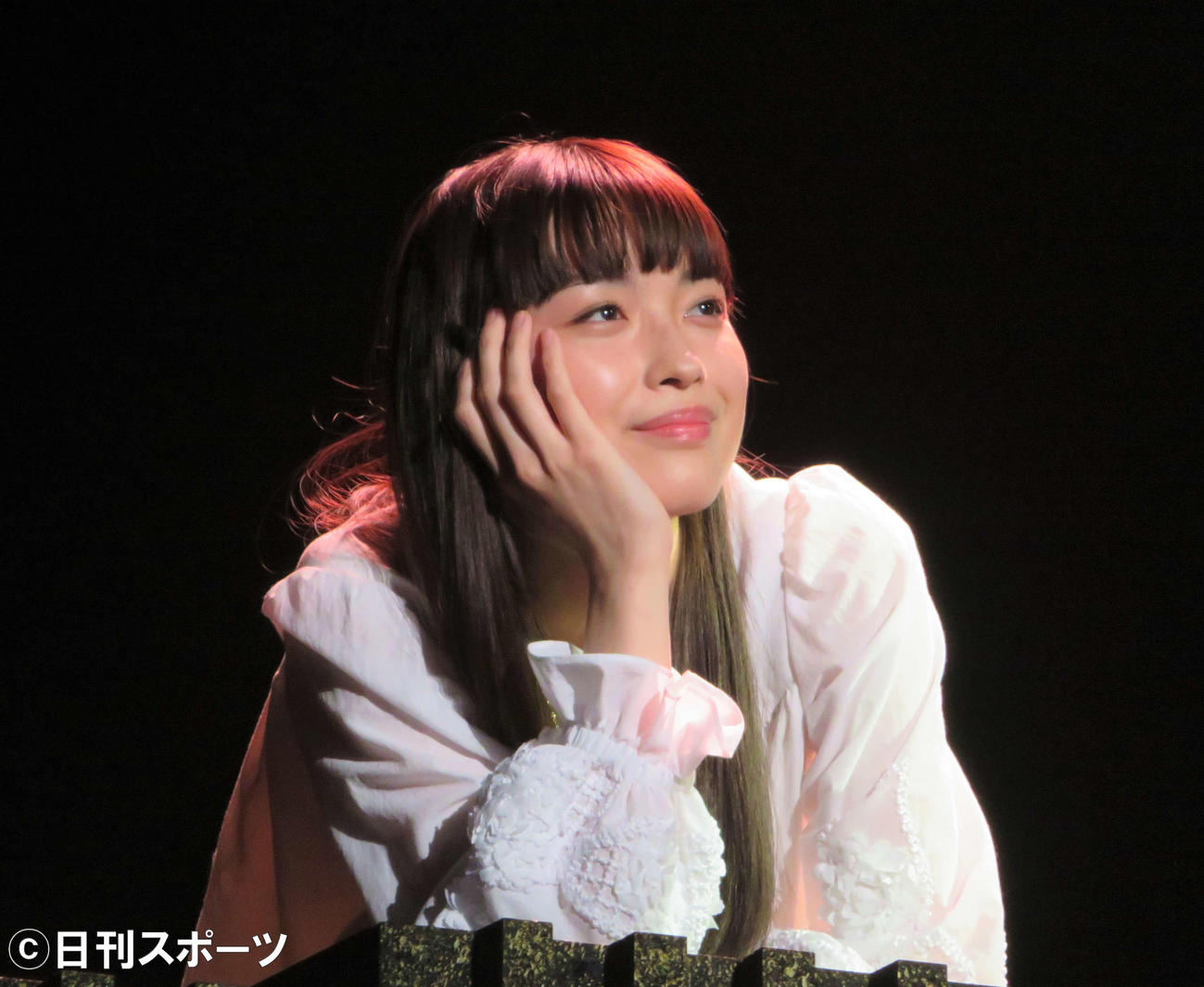 舞台「ロミオとジュリエット」でとジュリエット役を演じる茅島みずき（撮影・三須佳夏）
