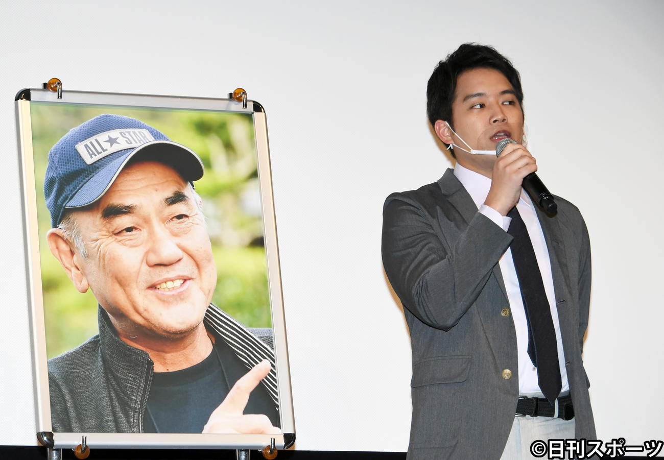 「大綱引の恋」佐々部監督追悼イベントで、佐々部清監督の思い出を語る三浦貴大（撮影・酒井清司）