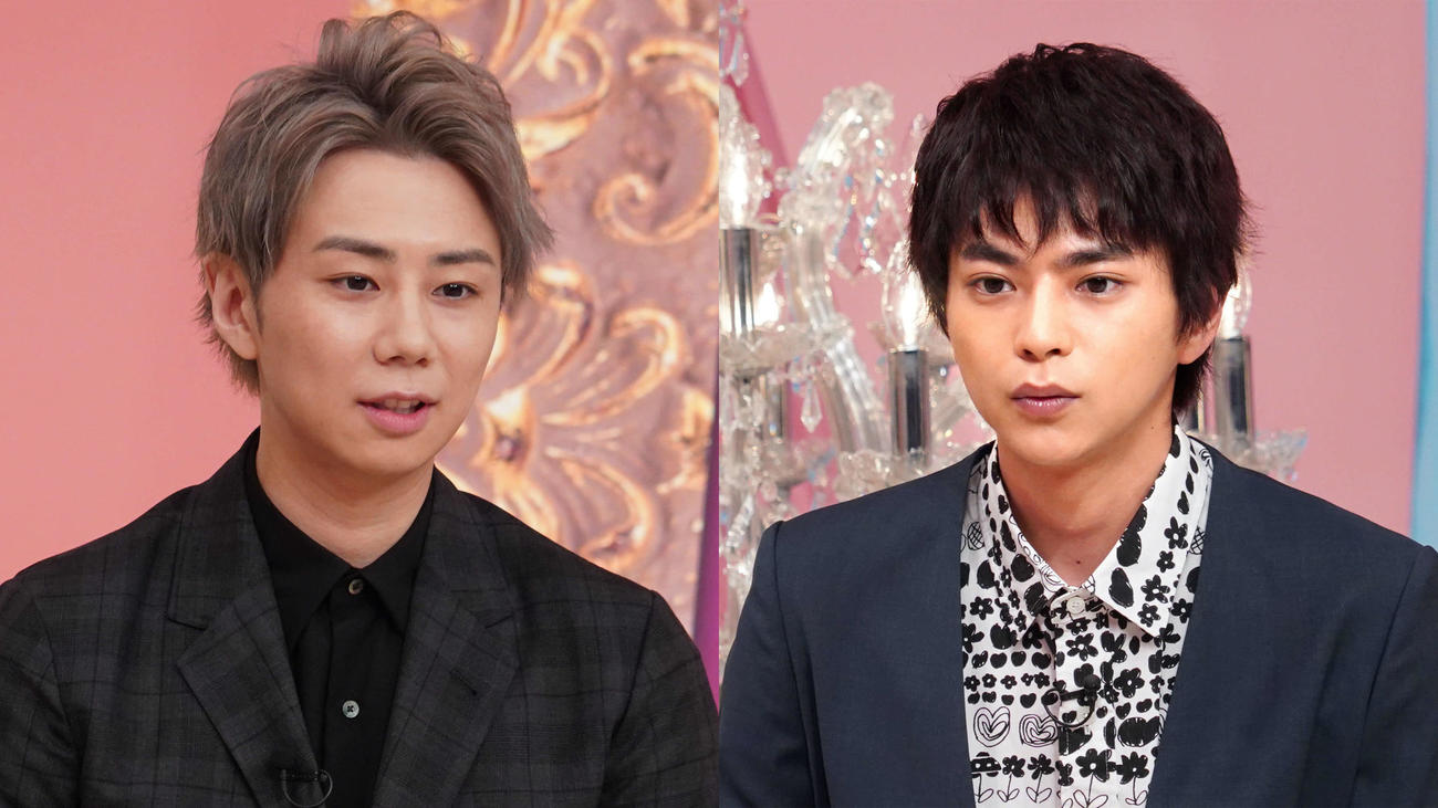 30日放送の日本テレビ系バラエティー「幸せ！　ボンビーガール」に出演する北山宏光（左）と佐藤勝利