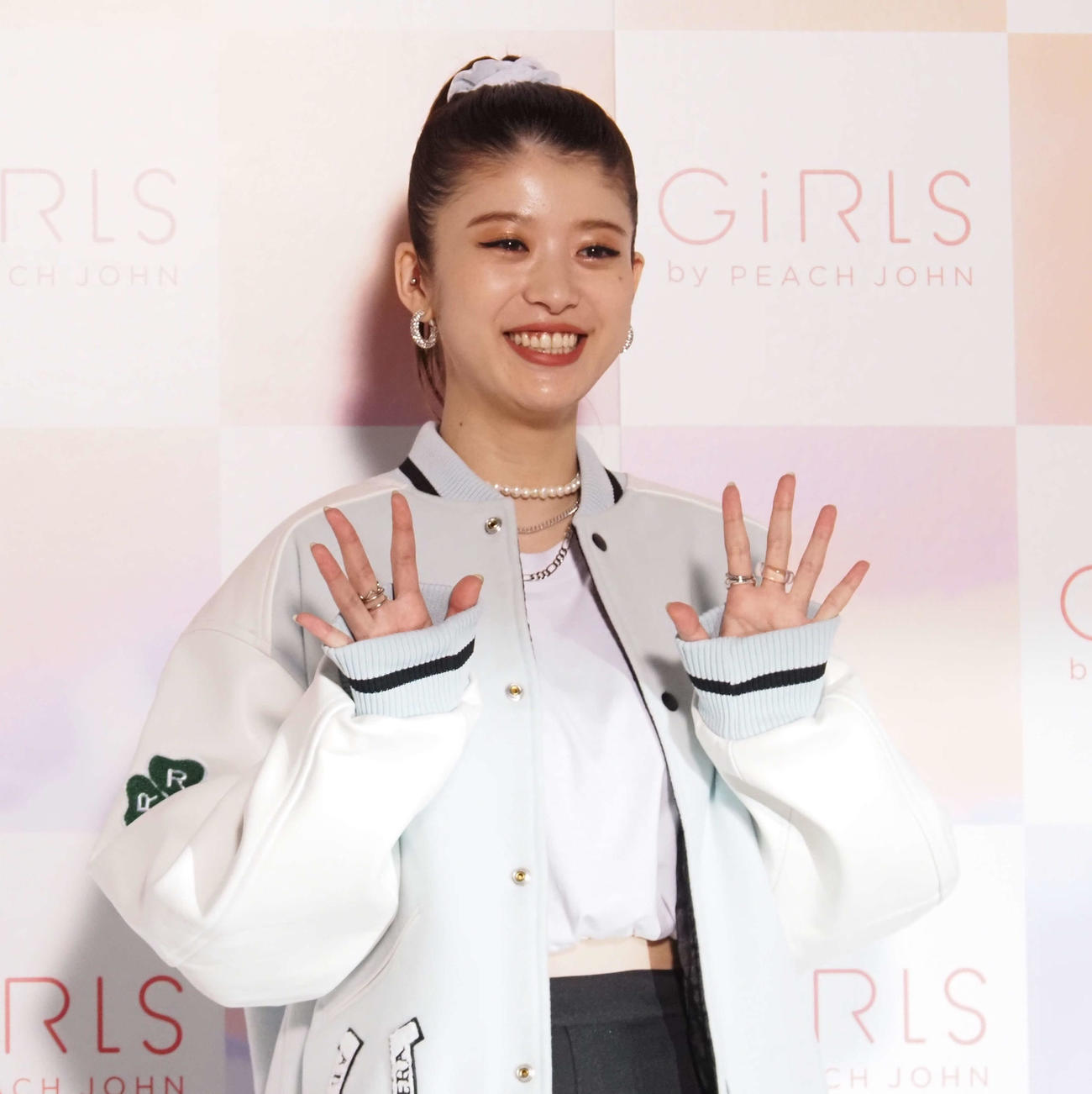 「GiRLS by PEACH JOHN 2021年新ブランドミューズ発表会」に出席した馬場ふみか（撮影・遠藤尚子）