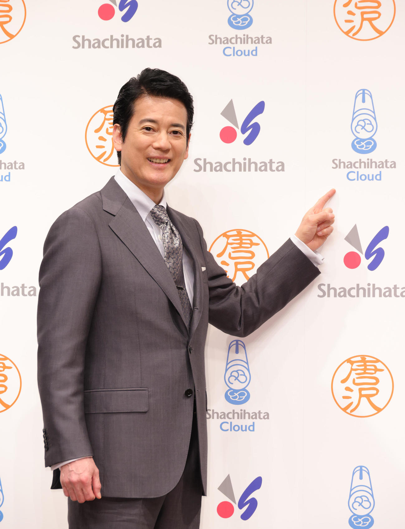 「シャチハタクラウド」新CM発表会に出席する唐沢寿明（撮影・中島郁夫）