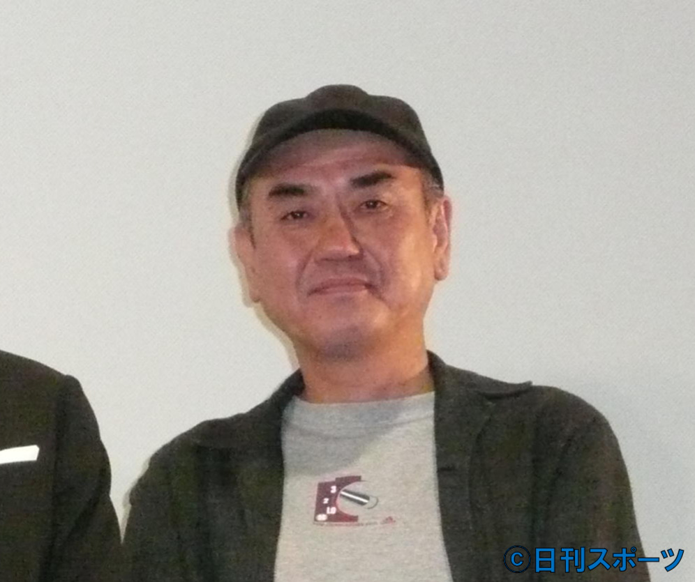 映画「日輪の遺産」舞台あいさつ　佐々部清監督（2011年9月11日撮影）