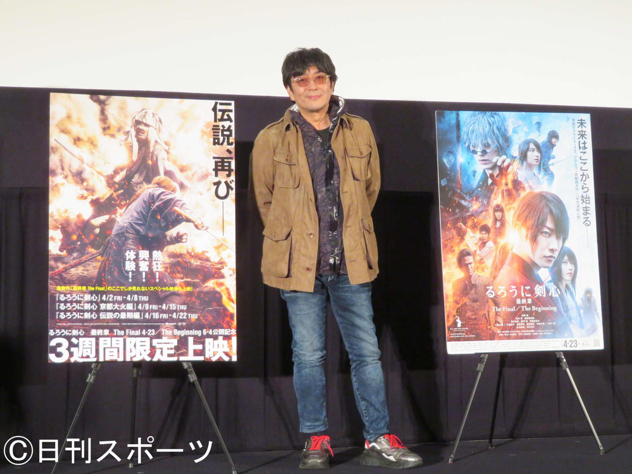 「るろうに剣心」シリーズ過去作一挙上映記念パート1＆最新作「－最終章　The Final」有料試写会付きトークショーに登壇した大友啓史監督（撮影・村上幸将）