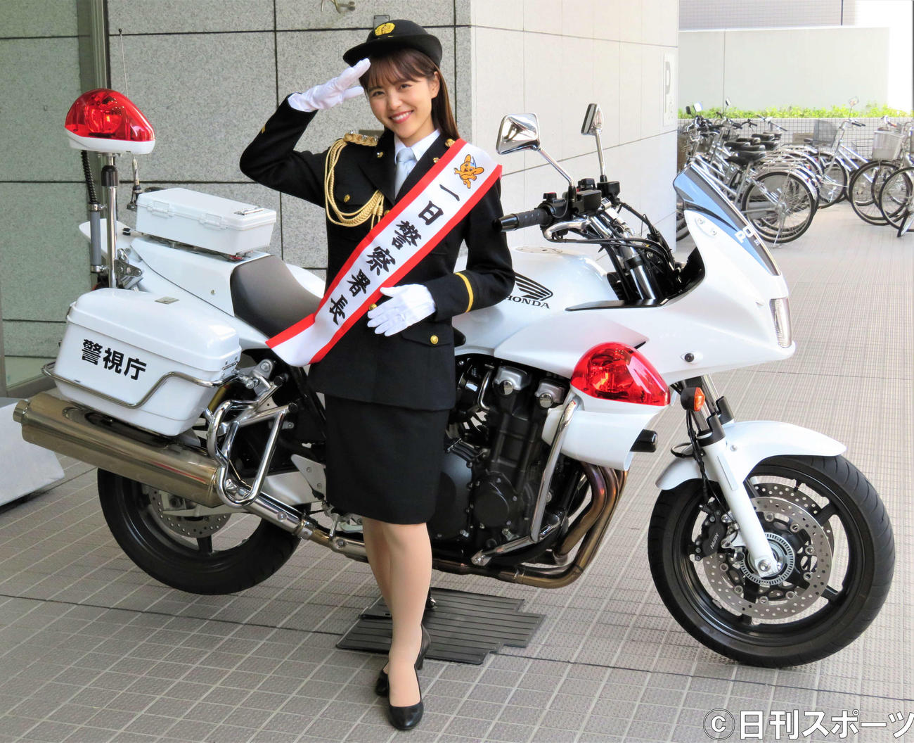 東京・原宿警察署の1日署長を務めた新田さちか（撮影・三須佳夏）