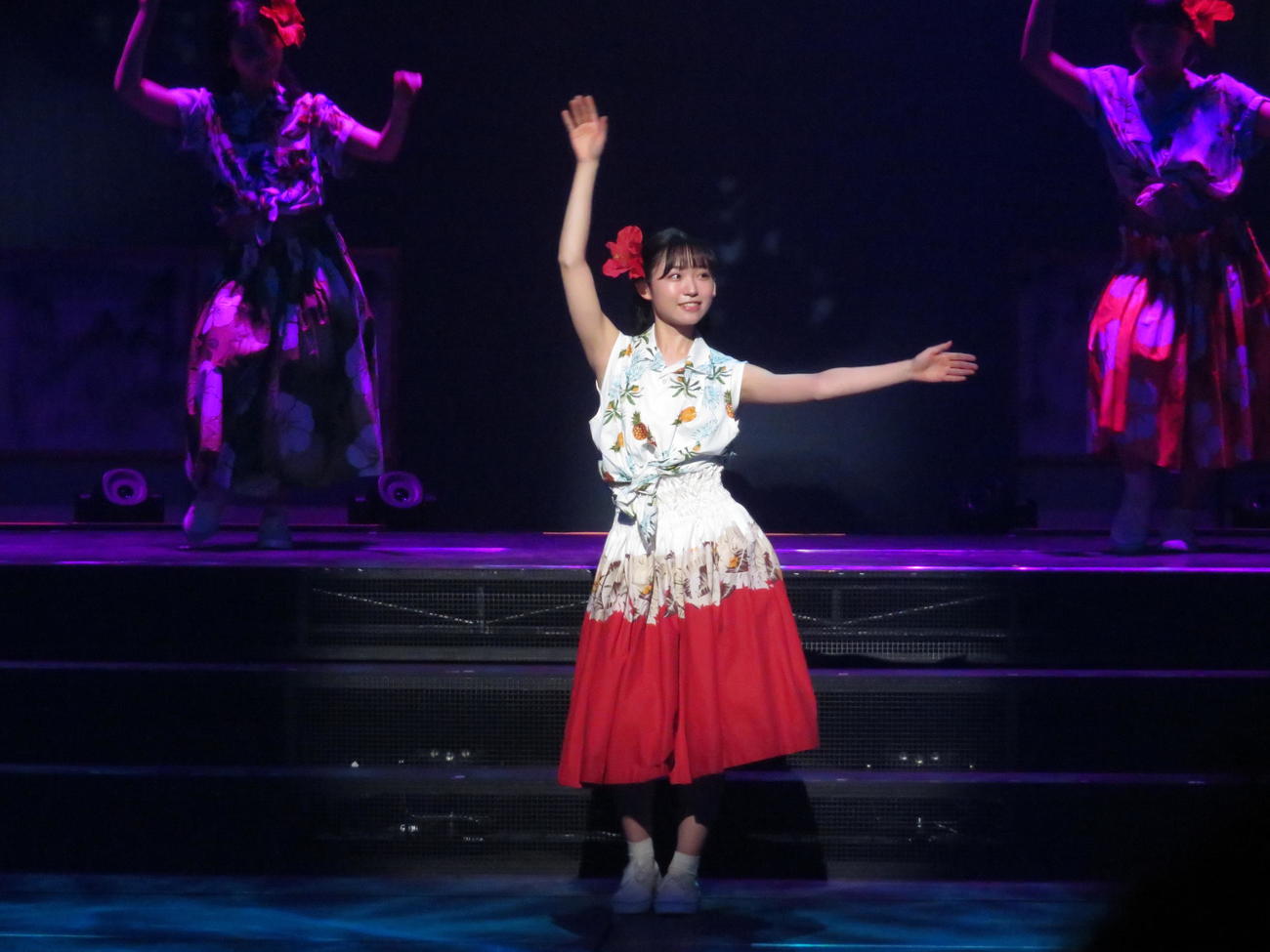 舞台「フラガール　－dance for smile－」に出演する山内瑞葵（撮影・横山慧）