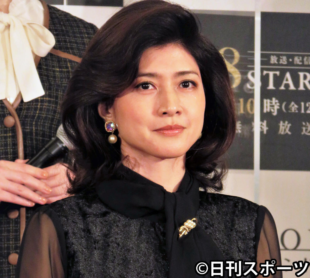 WOWOW開局30周年記念「連続ドラマW　華麗なる一族」の記者発表会に出席した内田有紀（撮影・三須佳夏）