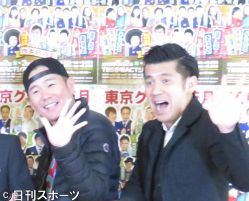 ガレッジセール川田（左）とゴリ（2017年3月23日）