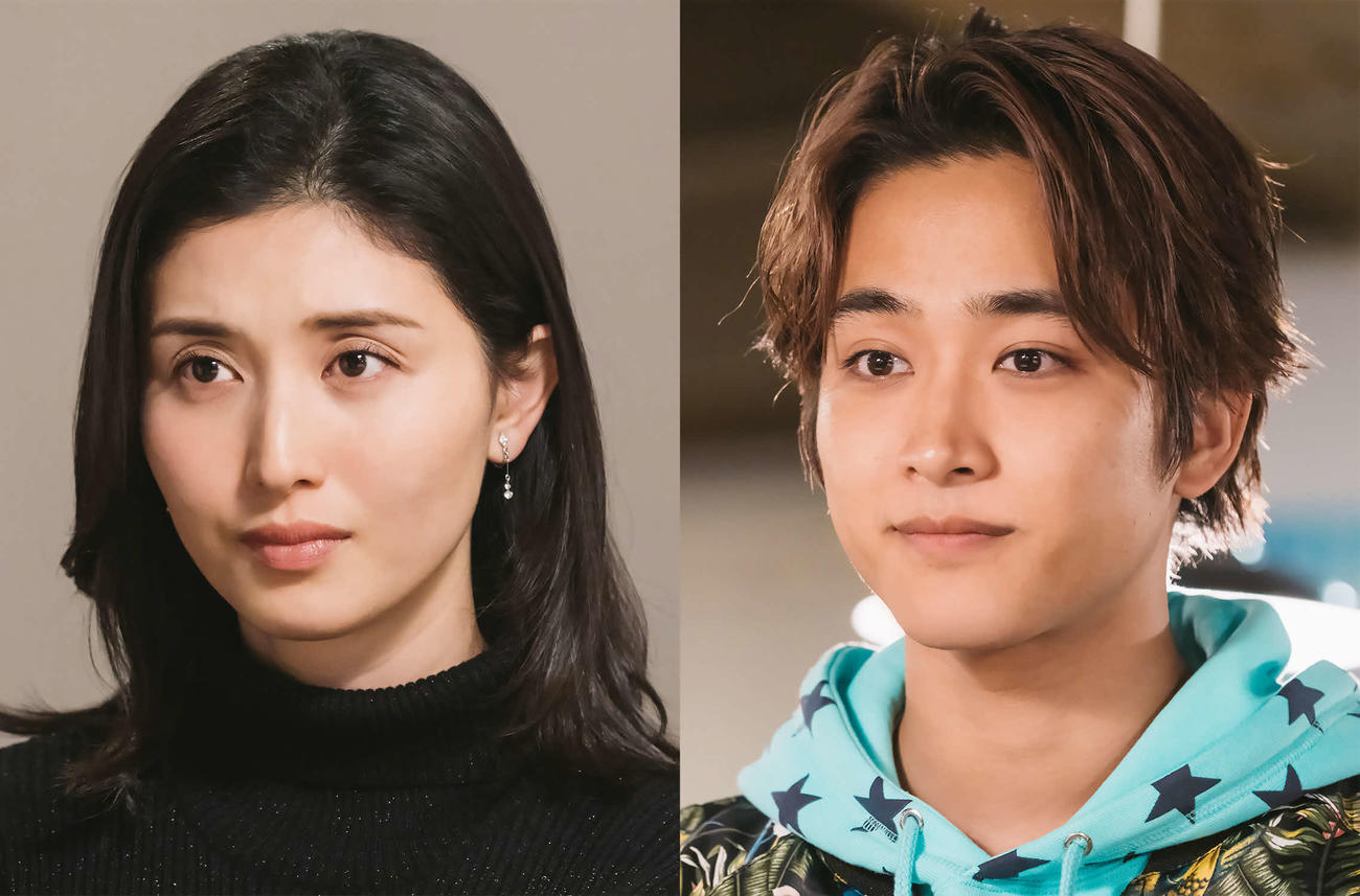 6月放送のテレビ東京系「シェフは名探偵」に出演する橋本マナミ（左）と佐藤寛太（Ｃ）「シェフは名探偵」製作委員会