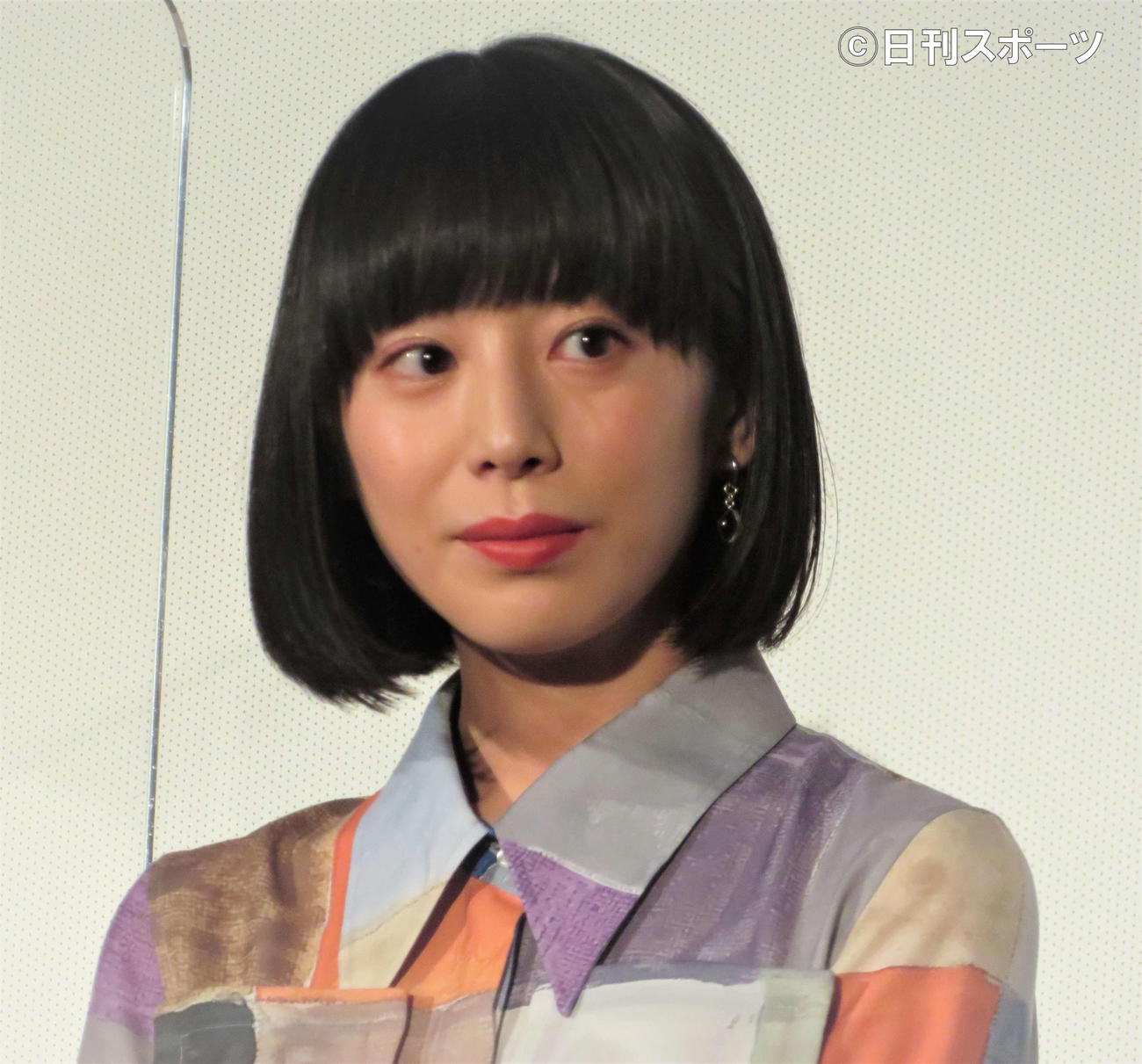 huluオリジナル「息をひそめて」の配信直前完成披露試写会を行った夏帆＝（撮影・三須佳夏）