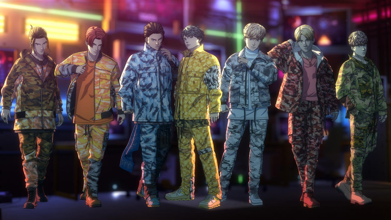 「BATTLE OF TOKYO」に登場するBALLISTIK BOYZ≠JIGGY BOYS。左から砂田将宏、深堀未来、海沼流星、日高竜太、加納嘉将、松井利樹、奥田力也