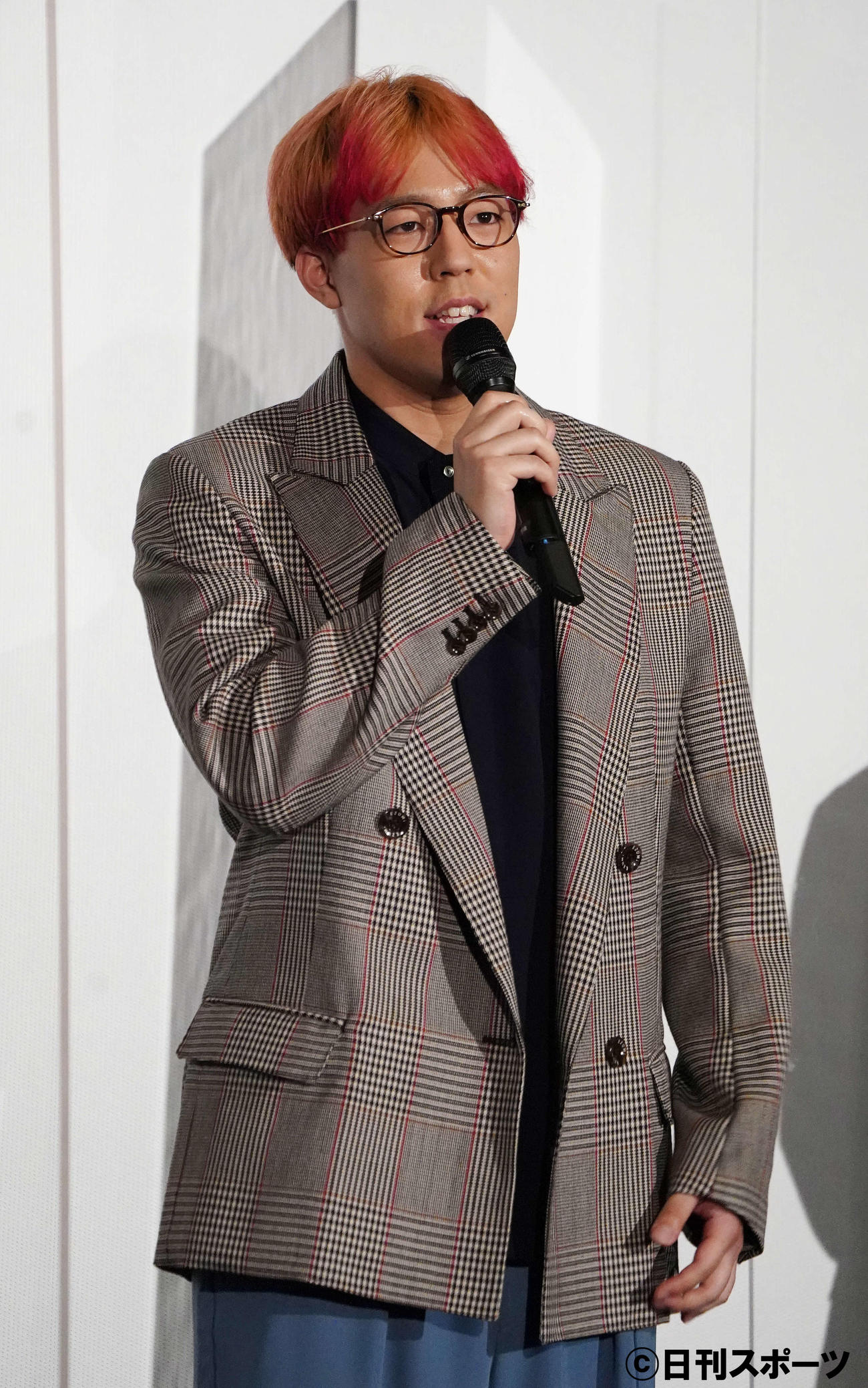 「BATTLE OF TOKYO」記者発表会に出席した世界（撮影・鈴木みどり）