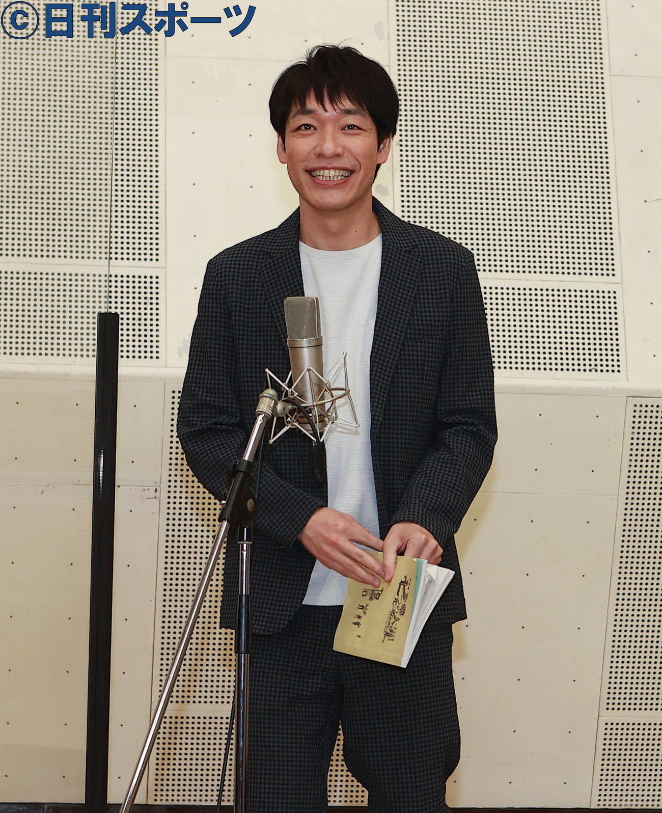 「劇場版　七つの大罪　光に呪われし者たち」の公開アフレコイベントを行った川島明（撮影・野上伸悟）