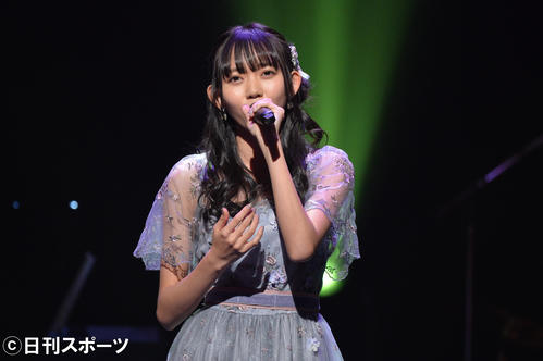 AKB48グループ歌唱力No・1決定戦で、熱唱するSKE48野島樺乃（2019年1月11日撮影）