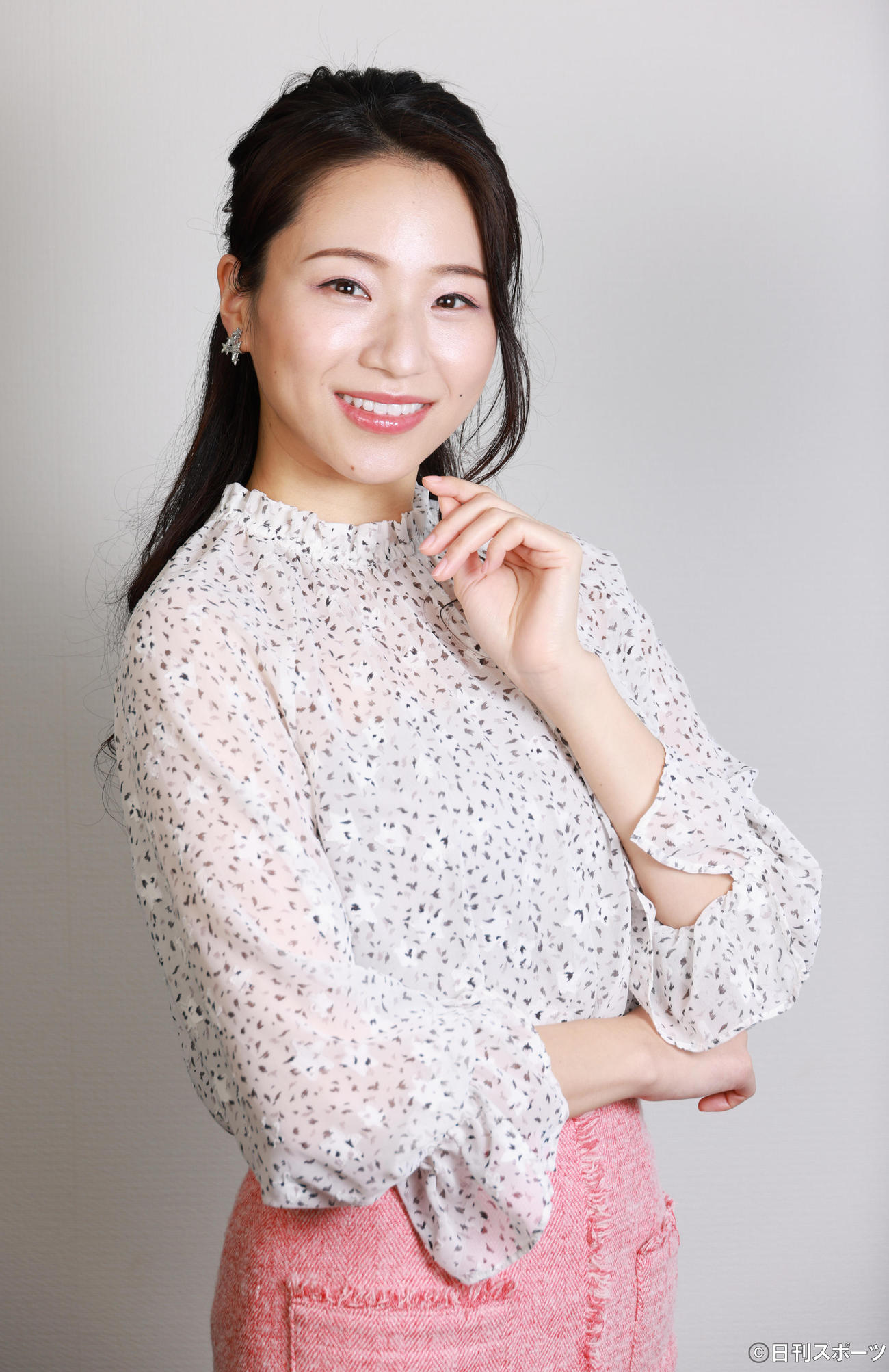 主演映画公開を前に抱負を語る長谷川奈央（撮影・中島郁夫）
